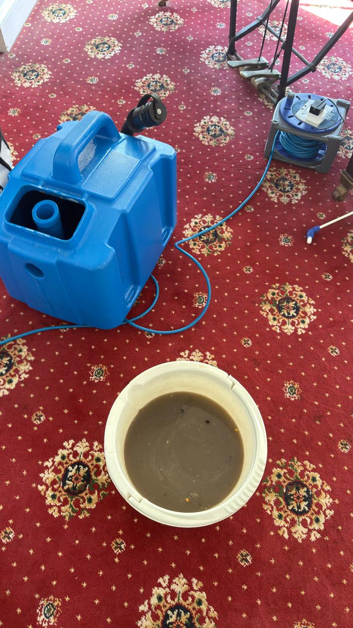 Lounge chair after fabric cleaning